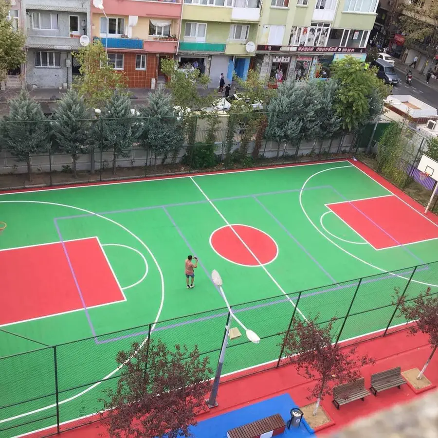 Basketbol Sahası Boyama & Akrilik Kaplama
