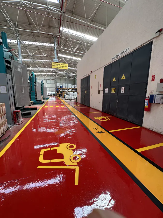 Forklift Yolu & Araç Trafik Çizgileri