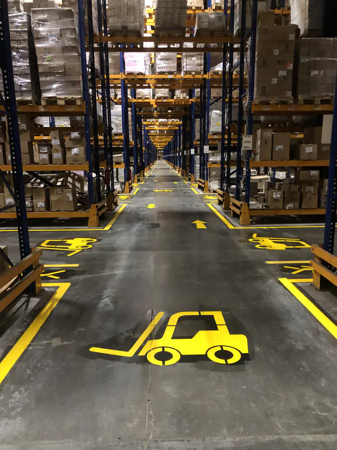 Forklift Yolu & Araç Trafik Çizgileri