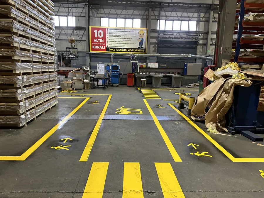 Forklift Yolu & Araç Trafik Çizgileri
