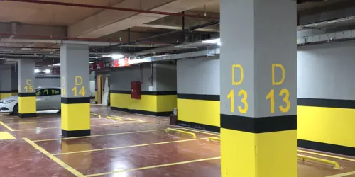 Kapalı Otopark Kolon, Duvar & Kuşak Boyama