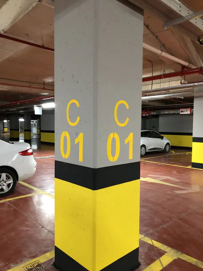 Kapalı Otopark Kolon, Duvar & Kuşak Boyama
